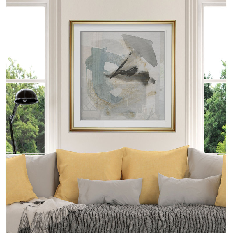 Sable et ciel II - reproduction d'art, H 23 po x l 23 po x P 1,5 po, Cadre doré