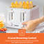 GEEPAS 4 Slice Bread Toaster & 1.7L Illuminating Electric Glass Kettle Set 2200W Cordless Jug Kettle, Auto Shut Off & Boil Dry Sensor 1400W Toaster with Dual Control & 6 Level Browning-90763399