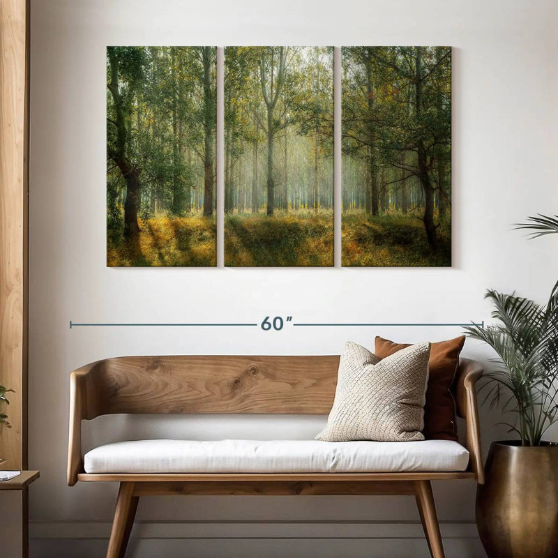 Paysage de forêt verte d'Alvord, H 32 po x l 50 po