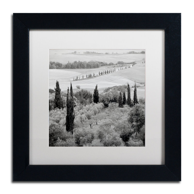 Alan Blaustein, «Tuscany VI», reproduction de photo encadrée, H 11 po x l 14 po x P 0,5 po, Cadre argenté, Blanc