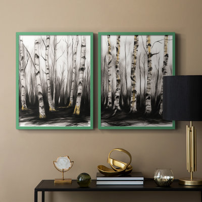 «LANDSCAPES Series XI», reproduction encadrée de qualité supérieure - prête à être accrochée - aucun clou requis - aucun clou requis