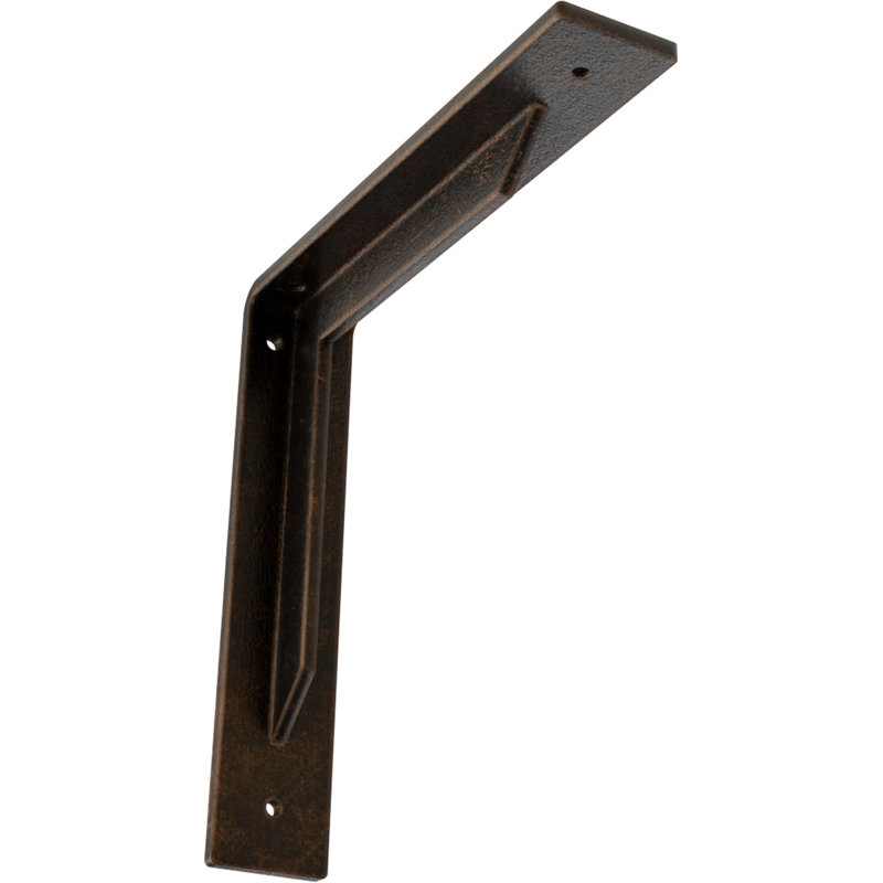 Support en acier Stockport, H 10 po x l 2 po x P 10 po, Bronze vieilli