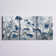 Inky Indigo - 3 Piece Picture Frame Print on Canvas