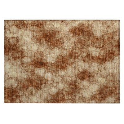 Machine Washable Indoor/Outdoor Chantille ACN2424 Abstract Rug