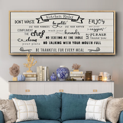 Rules of the Kitchen - Toile encadrée