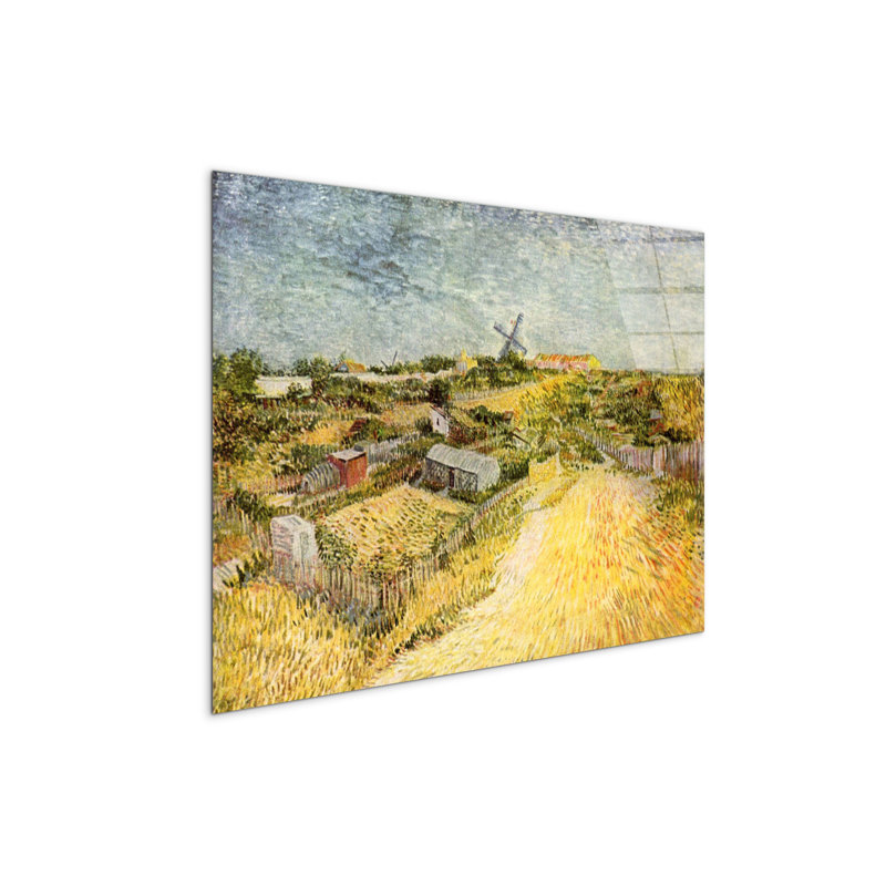 Vegetable Gardens in Montmartre by Van Gogh Vincent 57cm H X 76cm W CrystalArt Material Acrylic Glass Effect, Frameless Panel Lightweight Ready to Hang