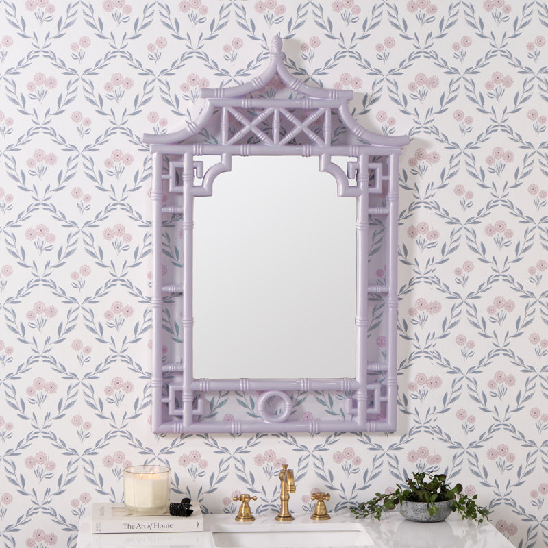 Shing Resin Wall Mirror, French Lilac