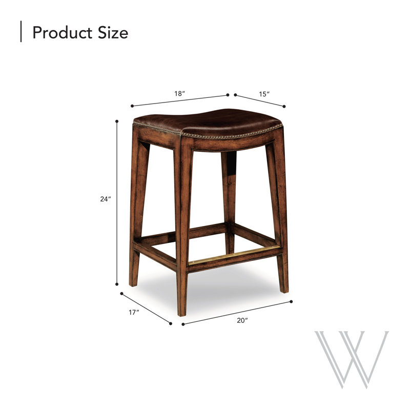 Tabouret de bar et de comptoir Jackson, Cuir cacao / cadre bordeaux, Tabouret de comptoir (assise de 24 po de hauteur)