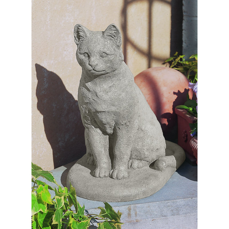 Garden Cat Statue, Natural