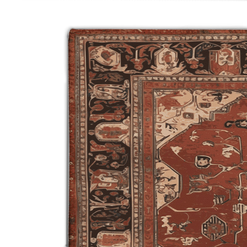 Tapis d'intérieur et d'extérieur brun Persian, Rectangulaire 2 pi x 3 pi