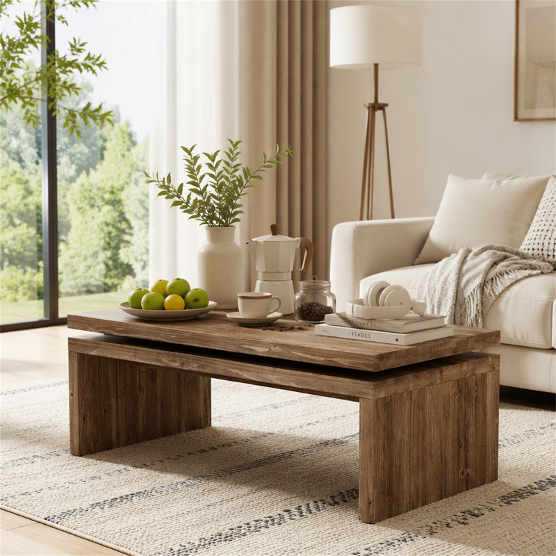 Solid Wood Farmhouse Coffee Table