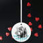 Alice Peeking Alice In Wonderland Circle Shaped Ceramic Ornament Bauble