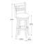 Tabouret de bar pivotant 30,5 po Beecroft-29309341