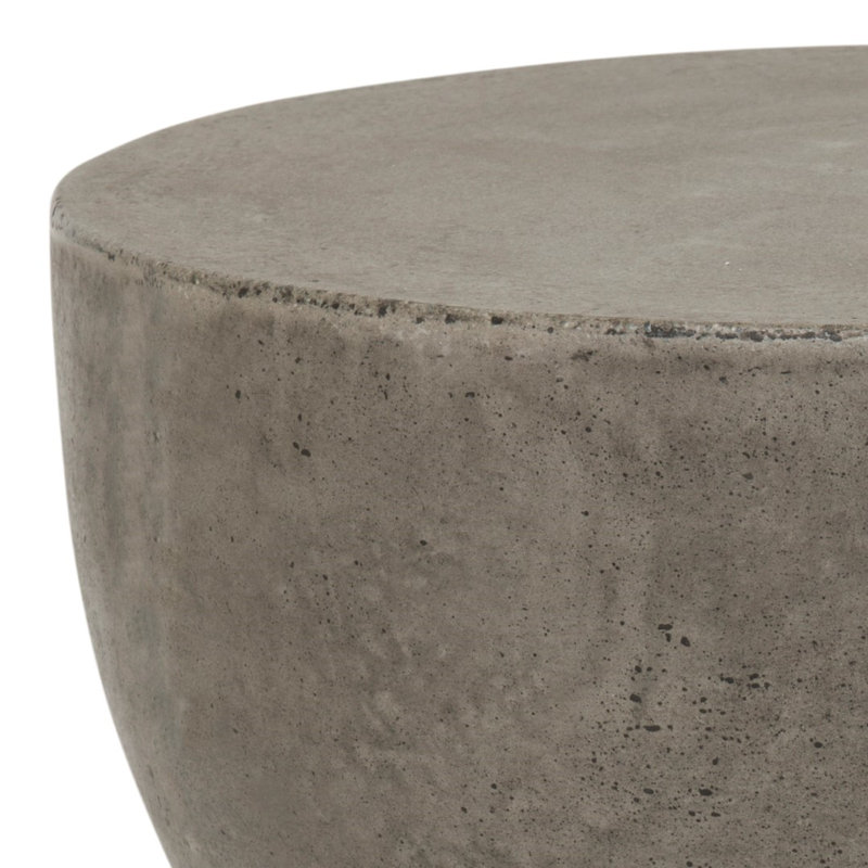 Ferndown Concrete Top End Table, Dark Gray