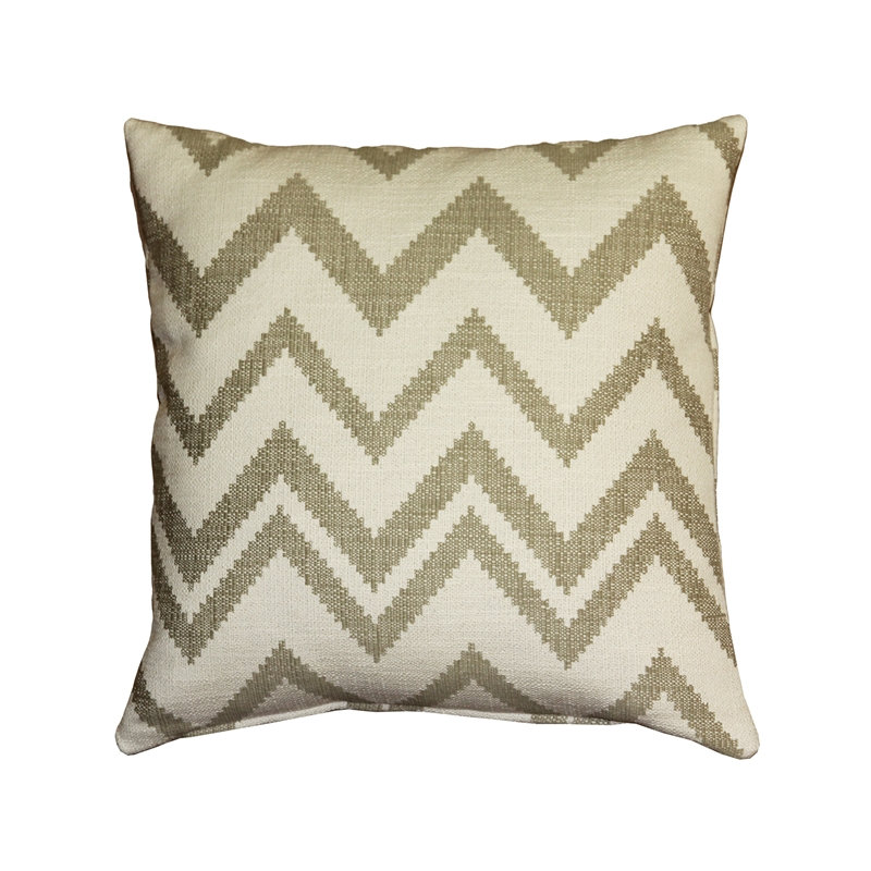 Coussin en coton «Lorenzo Zigzag», Crème