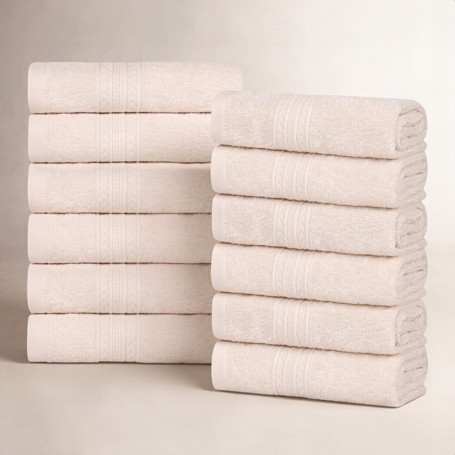 Sustainable Cotton Washcloth Set, Ivory