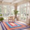 Tapis d'intérieur / extérieur géométrique tissé à la main Georgina