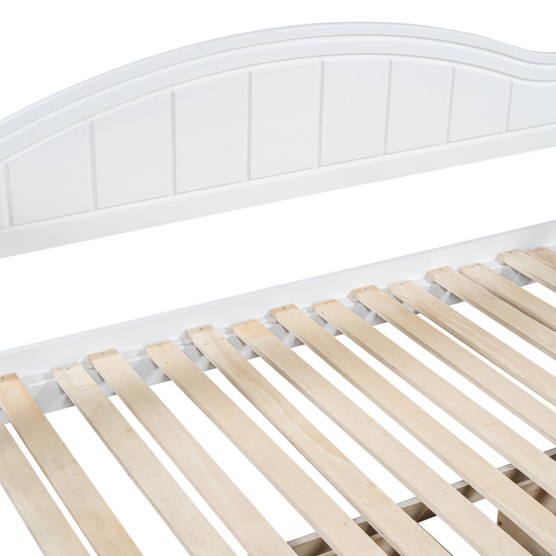 Lit de jour en bois avec couchette, Blanc