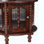 Table basse vintage rétro, six portes décoratives en forme de bambou et pieds rétro perlés