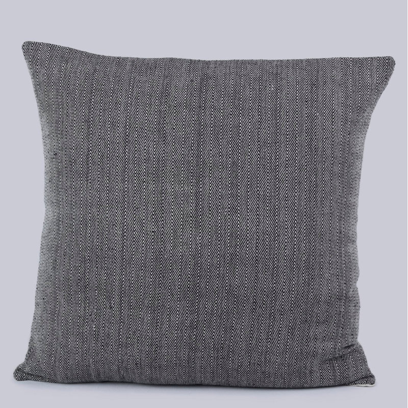 Coussin Houndstooth, Chevron noir / zigzag