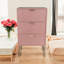 Durable Agran 40cm Wide Chest of Drawers - Modern 3-Drawer Compact Storage Unit with Playful Scalloped Design for Bedroom Use-1763879395