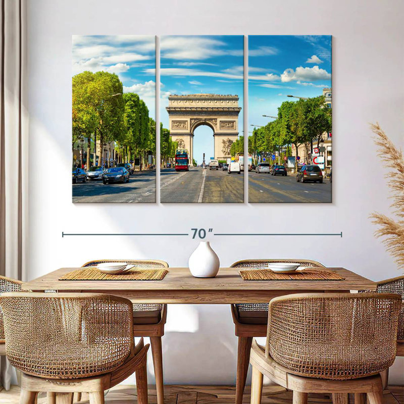 Syd Arc de Triomphe, rue animée, H 42 po x l 65 po