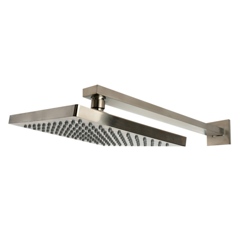 Système de douche complet thermostatique avec soupape grossière, Nickel brossé