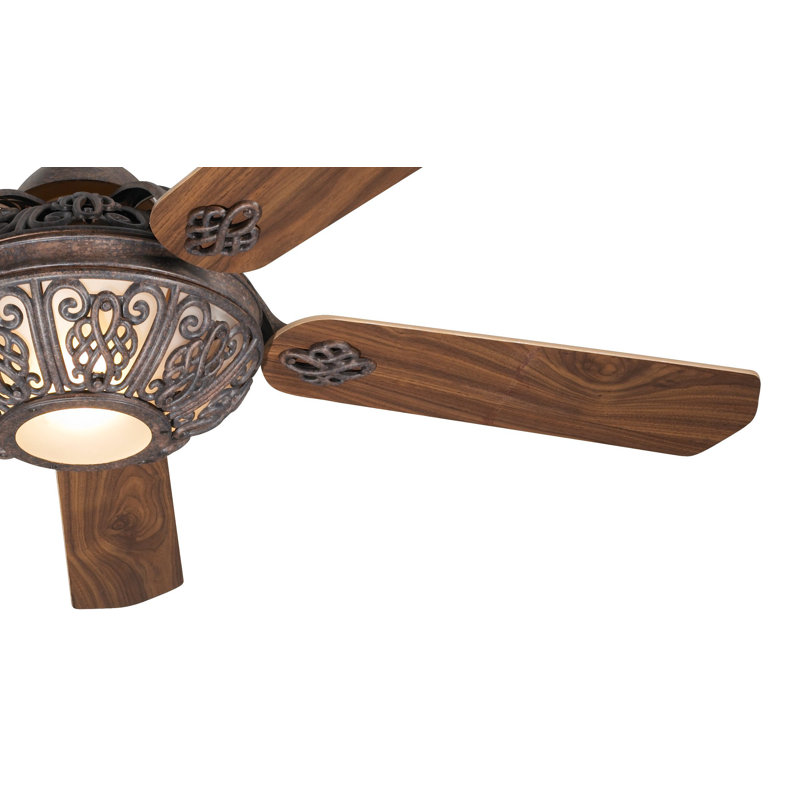 Kivalina 132cm Ceiling Fan with Light Kit, With remote control