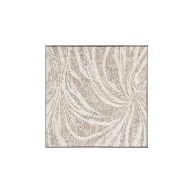 Machine Washable Gray Area Rug, Square 7'