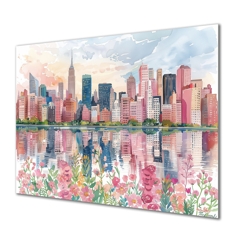 Roca - New York City, art mural encadré, Sans cadre, métal, H 34 po x l 44 po