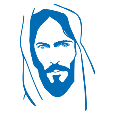Décalcomanie murale face of jesus