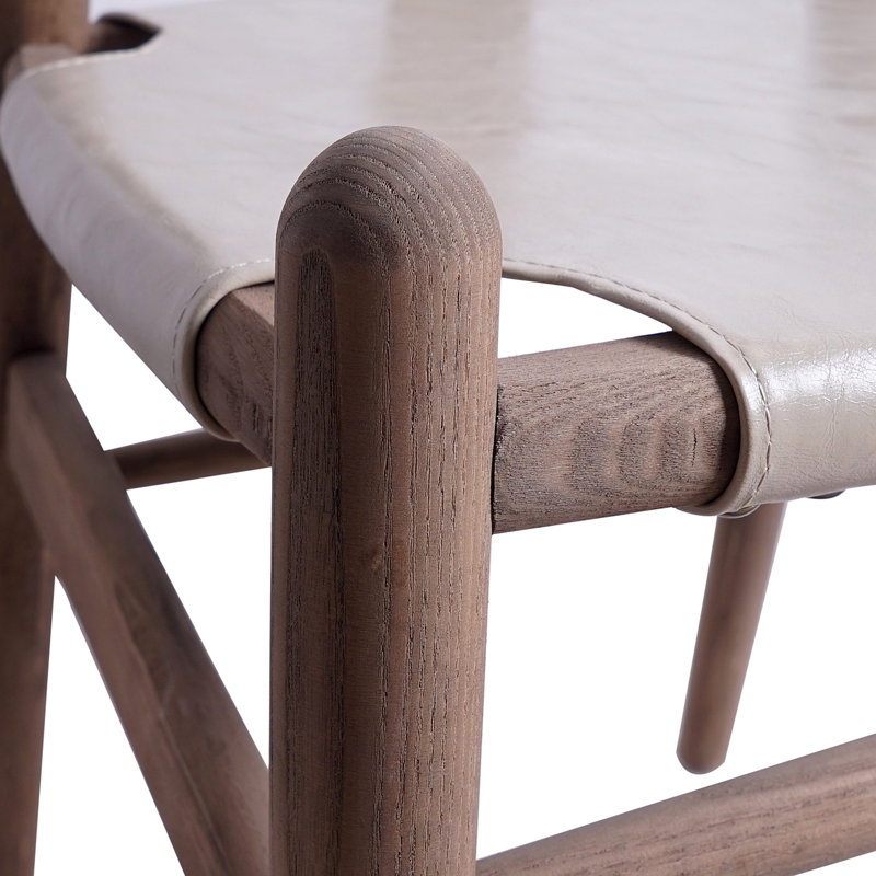 FAUTEUIL D'APPOINT, Blanc / Brun