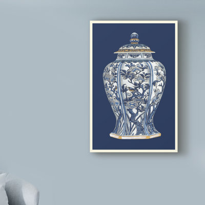 Blue And White Porcelain Vase I by Vision Studio - Wrapped Canvas Graphic Art
