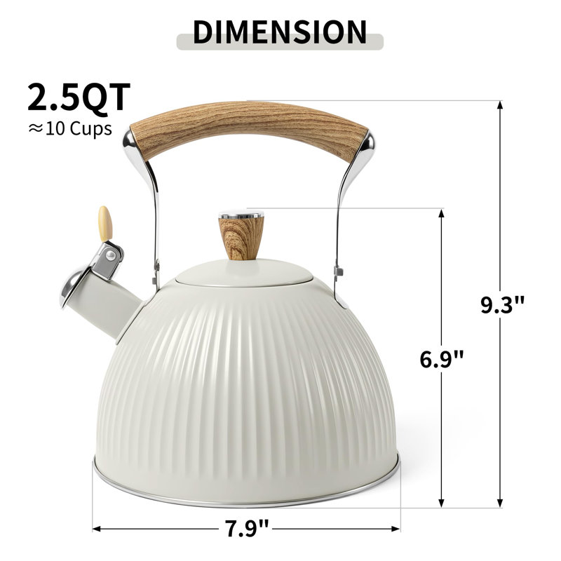 Bouilloire à sifflet 2,5 pte pour cuisinière