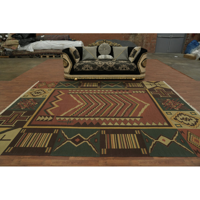 Tapis oriental de style sud-ouest kilim 9 x 12