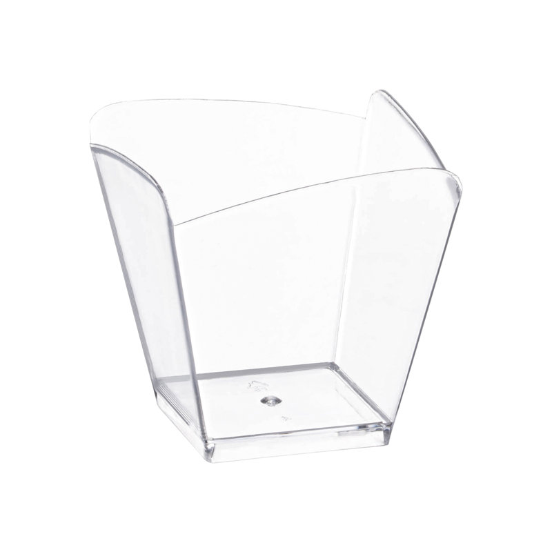 3,5 oz Petits gobelets en plastique transparents jetables carrés