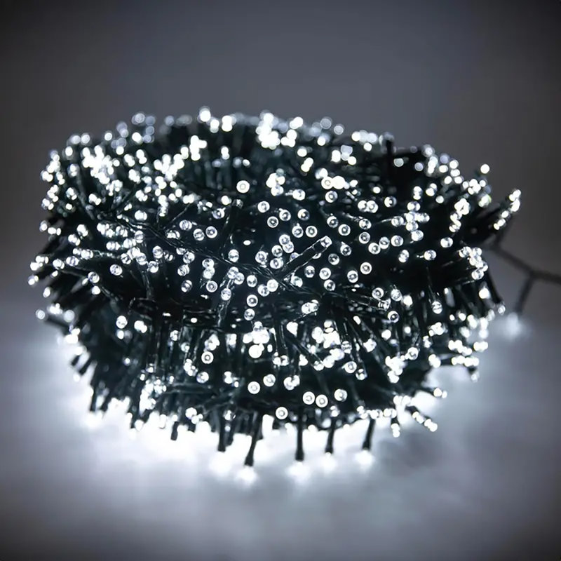 LED Solar Powered Cord String Light, 100 Lamps - 10 Metre Long