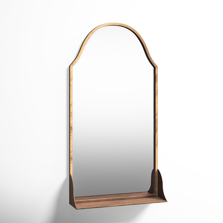 Geraldine Beveled with Shelves Wall Mirror