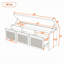 Banc de rangement pour hall d'entrée avec 3 tiroirs, rangement dissimulé et plateau rembourré capitonné-697176507