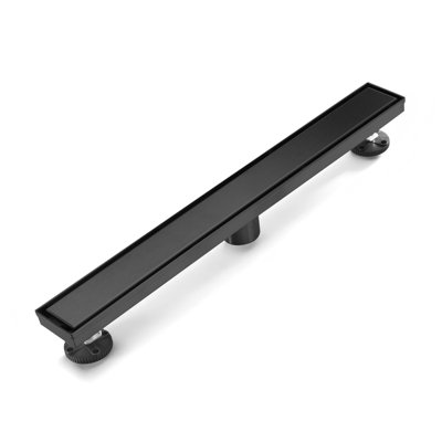 FlowCore 24" Matte Black linear grid drain