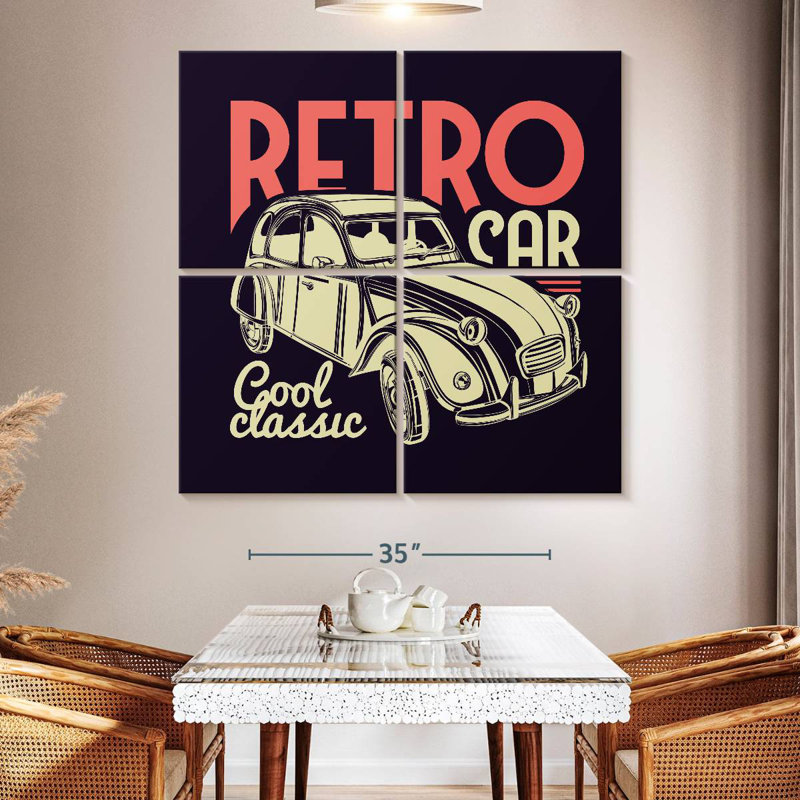 Mehar Cool Classic Retro Car, 50" H x 50" W