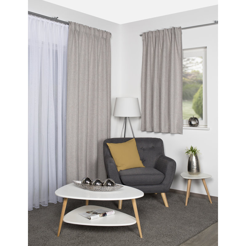 Callicoat Blackout Curtain, Taupe, Width 450 x Drop 225 cm