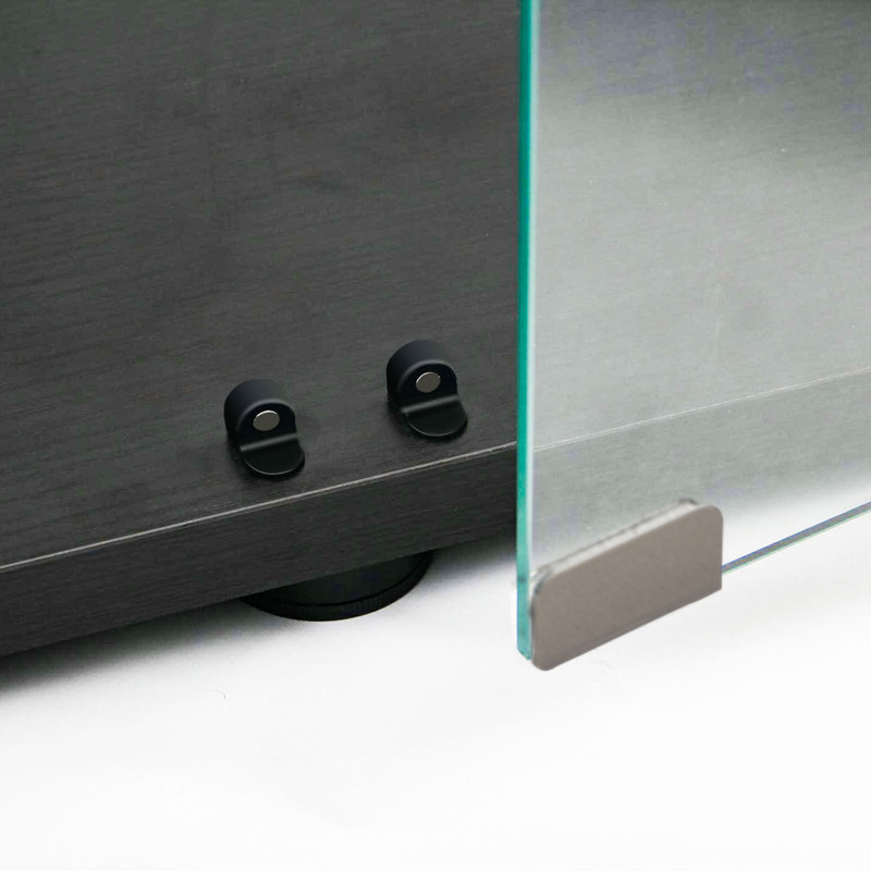 Vitrine en verre trempé, Noir, H 64,69 po x l 15,67 po x P 13,58 po