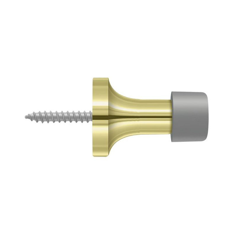 Tour de porte de plinthe Deltana BDS125U3 1-3 / 8 ", laiton massif en laiton poli, Laiton poli