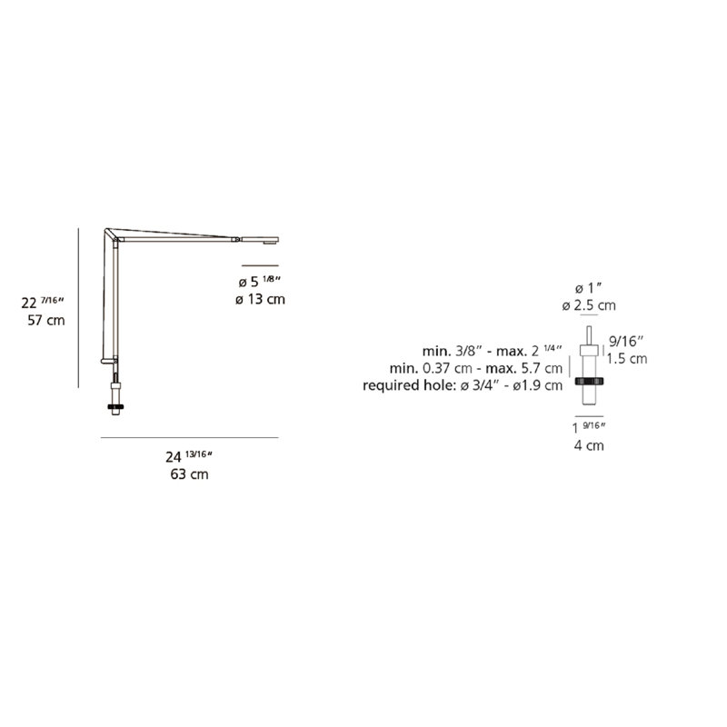 Demetra Professional LED Table Lamp with Inset Pivot
