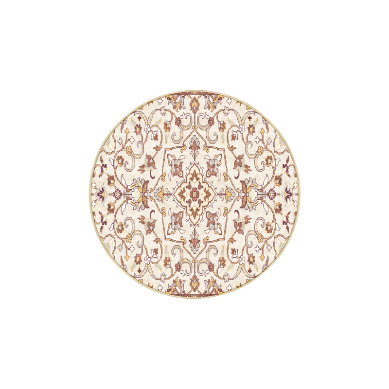 Sofya Hand Loomed Washable Oriental Indoor Rug, Round 8'