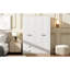 Garde-robe 4 portes avec tiroirs, tablette et tringle