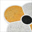 Table d'appoint unique à trèfle à quatre feuilles pour le salon, la chambre à coucher et les petits espaces - Table d'appoint avec base en grain de bois et fonction de rangement