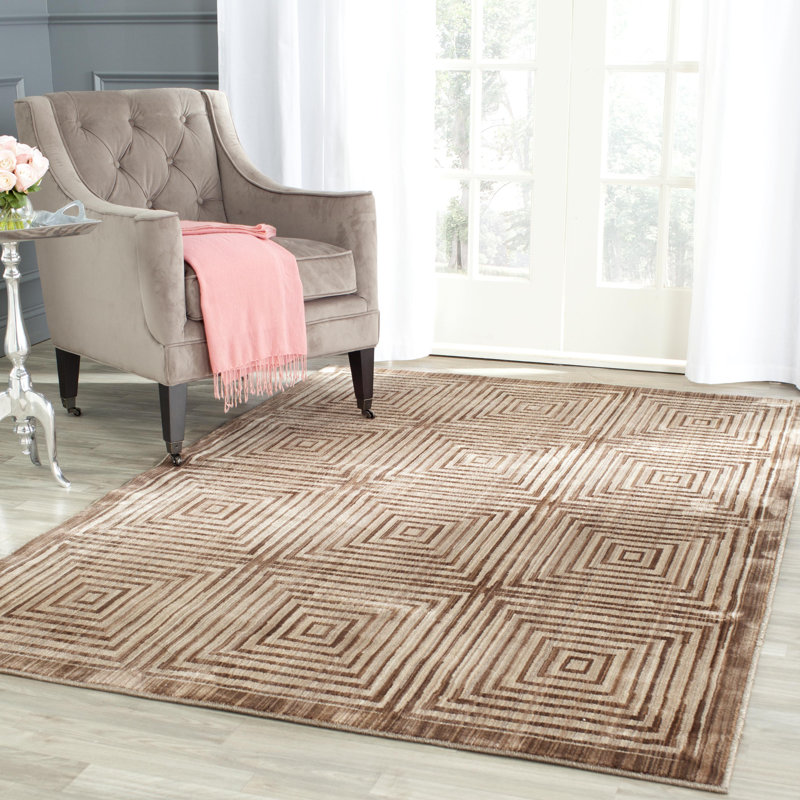Amia Geometric Hand Woven Area Rug, Rectangle 122 x 183 cm