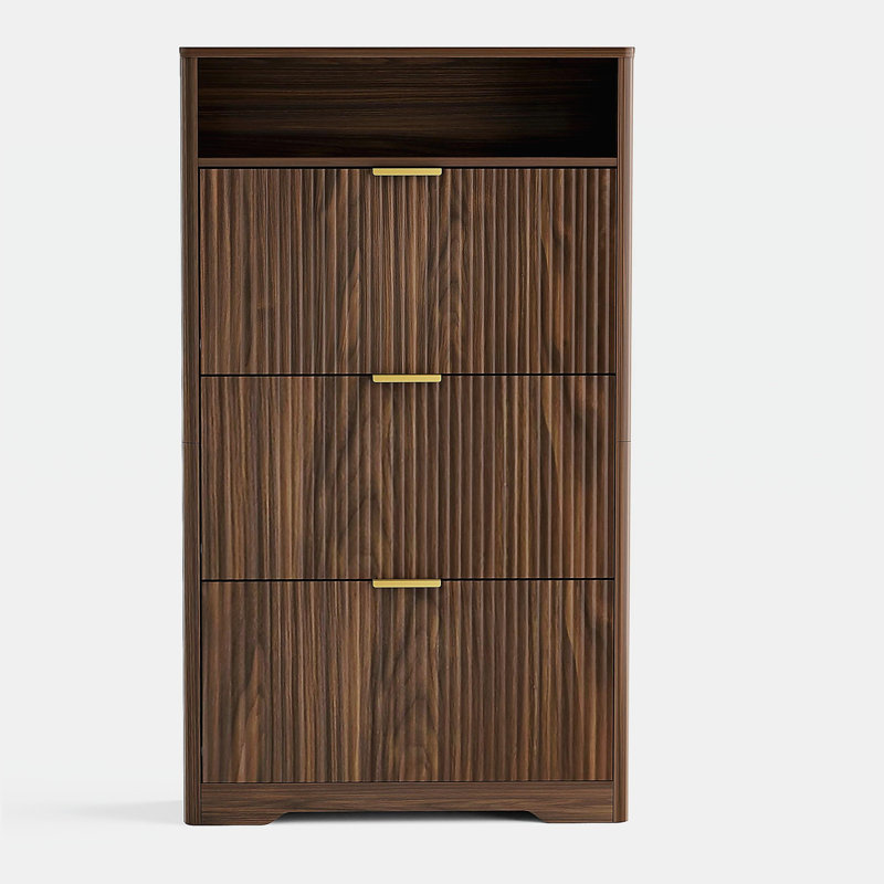 Shoe Cabinet Storage for Entryway Hidden Shoes Storage Cabinet with 3 Flip Drawers, Tall Free Standing Shoe Organizer Rack